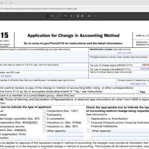 Using Form 3115 to Apply a Cost Segregation Study